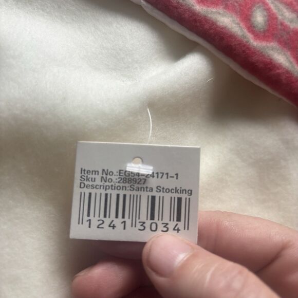 Rustic Christmas Tree Skirt & Stockings Set Felt Applique Santa Winter FairIsle - Picture 10 of 14